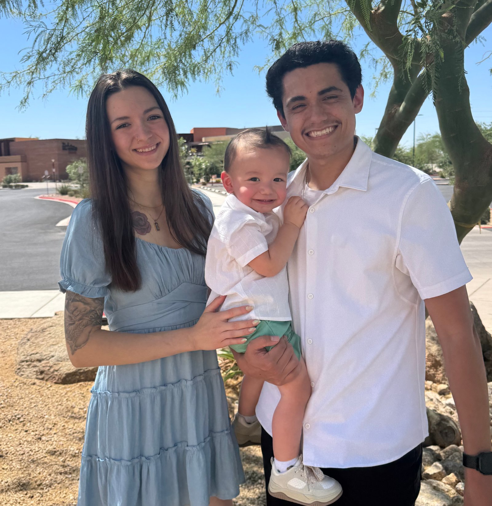 David Escobar, founder of BumprAZ, with his family in Maricopa, Arizona